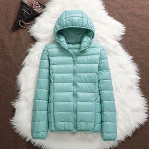 Abrigos de Plumón de Pato Blanco para <span class=keywords><strong>Mujer</strong></span>, Abrigo Cálido de Otoño e Invierno, Chaqueta de Plumón Ultraligera para <span class=keywords><strong>Mujer</strong></span>, <span class=keywords><strong>Parka</strong></span> Cortavientos - Product Image 3