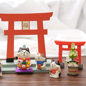 Japanese Zakka Resin Figurine Set Animal Shape Handmade Home Decoration Craft Item - Product Image 1