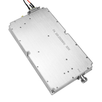 Module d'alimentation RF large bande HKTX 300-2000MHz 50W / Amplificateur de signal de puissance à fréquence personnalisable Gain 47dB 28V-32V en aluminium pour drone FPV