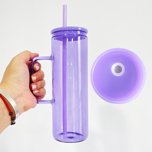 UU. Almacén al por mayor sublimación en blanco 20oz Jelly Glass <span class=keywords><strong>Camper</strong></span> Taza con tapa de PP de color para transferencia de recubrimiento térmico - Product Image 3