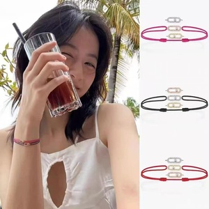 Fashionable Unisex Good Luck Messikars Charm <b>Bracelets</b> Stainless Steel Zircon Heart <b>Cute</b> Style Anniversary Bezel Jewelry - Product Image 6