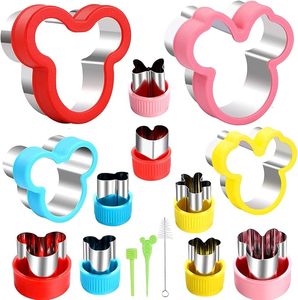 Juego de 15 Cortadores de Galletas con Formas de Frutas, Verduras y Dibujos Animados, Cortadores de Galletas de <span class=keywords><strong>Minnie</strong></span> y Mickey Mouse para Niños - Product Image 1