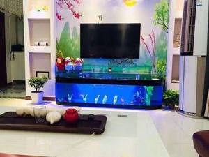 Table basse de table en verre de luxe de meubles de ménage personnalisés avec la table à thé d'aquarium et le réservoir de poissons de meuble de TV - Product Image 4