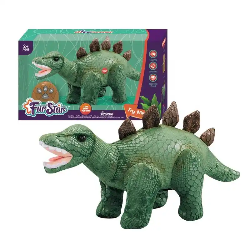 Игрушки-животные на радиоуправлении, Имитация Динозавра, стегозавр, плюшевый динозавр с дистанционным управлением, Мягкое Животное, плюшевая игрушка