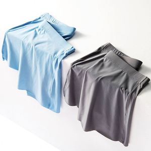 Calzoncillos Boxer para Hombre, Transpirables, Cómodos, de Color Sólido, de Seda de Hielo, para Verano, con Bolsa Convexa en U, Sexy - Product Image 2