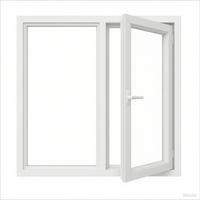 Ventanas y Puertas de PVC de Diseño Personalizado para Interiores de Oficina, Ventanas Abatibles de PVC