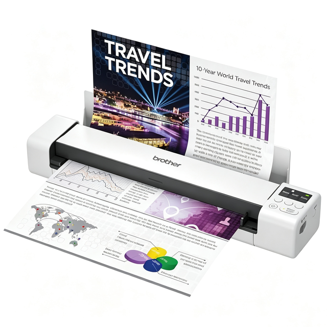 B_rother DS-940DW DSmobile CIS USB Portable Document Scanner Wireless A4 Double Sided with Built-in Battery in Stock