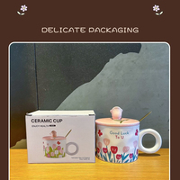 Ensemble de tasses et soucoupes à café en céramique rétro, procédé de four créatif, tasse à thé, tasse à fleurs, tasse à café en céramique