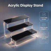 Présentoir à étages en acrylique transparent, organisateur de table, vitrine transparente pour figurines miniatures, bijoux, cupcakes et cadeaux