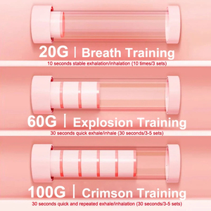 Ensemble d'haltères pour exercices de respiration profonde pour hommes et femmes, entraîneur de capacité pulmonaire - Product Image 2