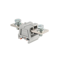 Bloc de bornes à boulons haute intensité pour montage sur rail DIN, 150 mm², pour armoire de distribution électrique, connexion par barre de cuivre, certifié CE