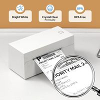 4x6 étiquettes d'expédition thermique de qualité commerciale 500-Pack Fanfold Crisp Prints Oil Proof Transfer Sticker Crisp Thermal Printer