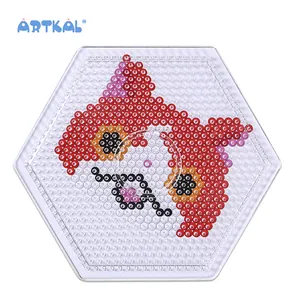 Artkal 5mm 퓨즈 비즈 플레이트 육각 14.5cm 하마 비즈 Pegboard Perler 비즈 키트