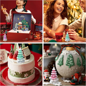 Moule en silicone 3D pour bougies de Noël, décoration de Noël, moule en silicone à bas prix pour bougies en forme de sapin de Noël, sapin de Noël en silicone - Product Image 3
