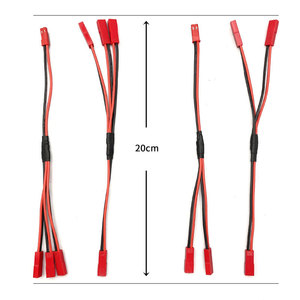 JST <b>Battery</b> Plug Power <b>Cable</b> Y Splitter Adapter 1 To 2 Or 3 Silicone Wire For Model Car Use - Product Image 2