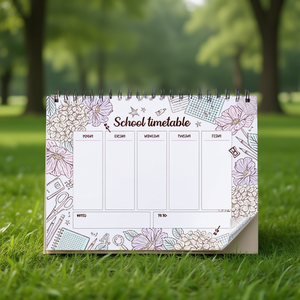 Students Erasable School Timetable Planner High Grade Paper Eco Friendly B2B Quality As Shown - Product Image 3
