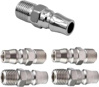5 pak PM20 1/4 "benang BSP adaptor lepas cepat konektor pneumatik untuk kompresor udara suku cadang Aksesori alat pneumatik