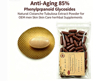 Extrait de Cistanche Tubulosa en poudre naturel à 85 % de glycosides de phényléthanoides anti-âge pour les compléments alimentaires à base de plantes pour les soins de la peau des hommes (OEM) - Product Image 1