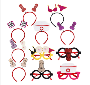 <span class=keywords><strong>Diadema</strong></span> de <span class=keywords><strong>pene</strong></span> Sexy para mujer, accesorios de despedida de soltera, <span class=keywords><strong>diadema</strong></span> de juegos de despedida de soltera y suministros de gafas, novedad - Product Image 1