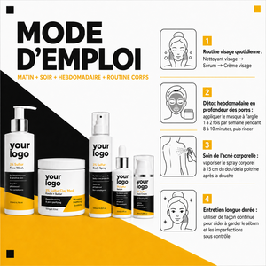 Set de Cuidado de la Piel de Marca Propia, Limpieza Profunda, Control de Grasa, Mejora la Piel Propensa a Manchas y Enrojecimiento, Set Completo de 5 Piezas con Azufre - Product Image 6