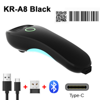 Mini escáner de código de barras USB con cable/diente azul/2,4G inalámbrico 1D 2D escáner QR PDF417 EAN13 lector de código de barras de matriz de datos