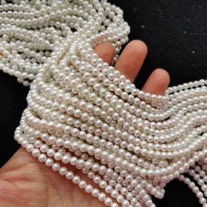 wholesale MOP white Round shell beads for DIY jewelry