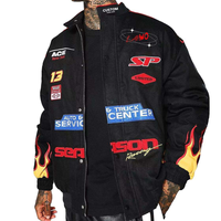Haute qualité Vintage voiture course université veste hommes Polyester/coton manches longues coupe-vent hiver Streetwear OEM moto