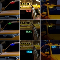 Letrero LED RGB para Taxi, Decoración con Luz LED Multicolor, Tablero Indicador LED con Conexión USB, Control Remoto Inalámbrico, Letrero Luminoso para Taxi