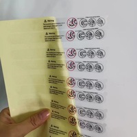 Autocollants adhésifs d'avertissement pour brosse à dents électrique, étiquettes personnalisables, impressions haute définition, matériau PE, résistant aux rayures