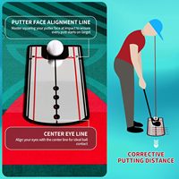 Tapis de putting de golf en EVA 3x6 pieds pour entraînement intérieur/extérieur avec coupes de putting et miroir pour la pratique à la maison, au bureau ou dans le jardin