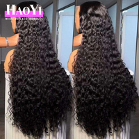 Perruque en cheveux humains indiens bruts 13X6 avec dentelle frontale, perruques sans colle HD à dentelle complète, perruque brésilienne lisse ou à ondulations profondes pour femmes noires