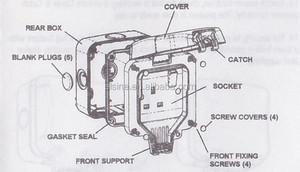 IP66 lớp thời tiết ngoài trời không thấm nước thiết bị chuyển mạch điện và ổ cắm bảo vệ boxs ngoài trời không thấm nước sạc ổ cắm hộp - Product Image 6