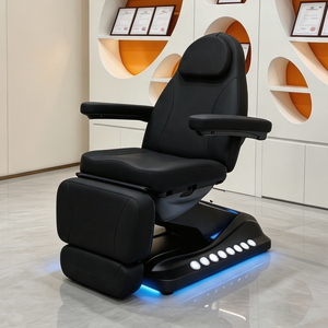 Fauteuil de beauté électrique inclinable noir, fauteuil de massage réglable, équipement de spa facial pour salon - Product Image 1