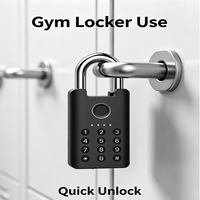 Cadenas intelligent à empreintes digitales robuste avec clavier à code, étanche IP65