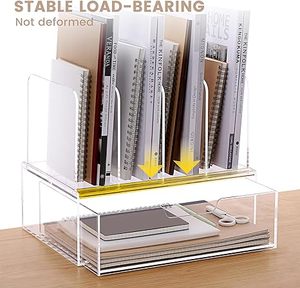 <span class=keywords><strong>Acrylic</strong></span> Bàn Tổ Chức <span class=keywords><strong>4</strong></span> Thẳng Đứng Phần Tập Tin Chủ Cho Văn Phòng Tổ Chức Và Lưu Trữ Rõ Ràng Máy Tính Để Bàn Giấy Tổ Chức 1 Gói - Product Image 4