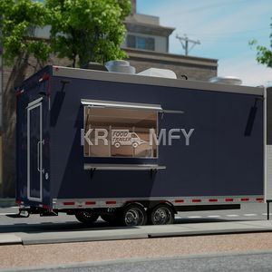 Remolque de Comida para Barbacoa Más Popular del 2025, Remolque de Comida Callejera con Equipamiento, Remolque de Comida para Concesiones con Terraza - Product Image 2