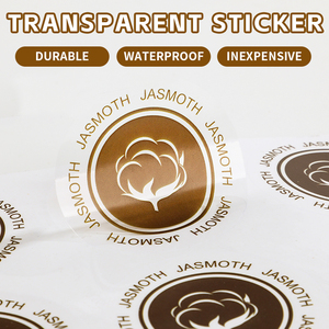 <strong>Custom</strong> Logo Transparent Adhesive Vinyl Clear <strong>Label</strong> <strong>Stickers</strong> White <strong>Printed</strong> <strong>Labels</strong> for Bottles Perfume Shampoo Lotion Drinks - Product Image 2