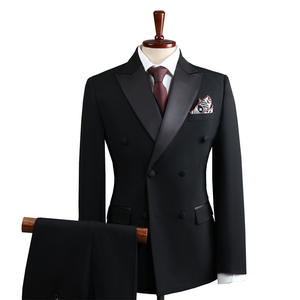 <span class=keywords><strong>Costume</strong></span> de Mariage Formel Homme Haut de Gamme Britannique Trois Pièces Double Boutonnage pour Adulte, En Laine Peignée, Fermeture Éclair Plate, <span class=keywords><strong>Costume</strong></span> d'Affaires - Product Image 5