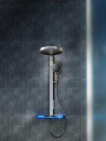Ensemble de douche intelligent thermostatique 2025 avec affichage numérique LED, en laiton brossé, système de robinetterie de baignoire à effet pluie pour céramique