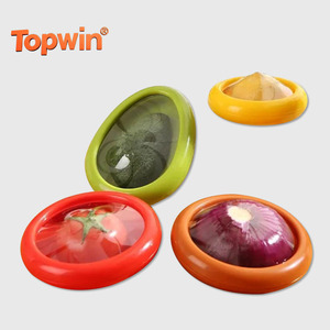 1pc Round Kitchen <b>Storage</b> Box Fruit <b>Vegetable</b> Container Fresh-Keeping Airtight Crisper Non-Toxic Moisture-Proof Kitchen Gadgets - Product Image 1