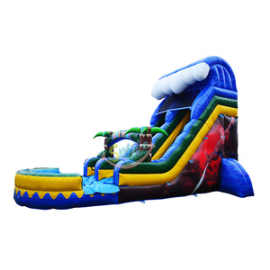 Tobogán acuático inflable para fiestas en el patio trasero, juegos acuáticos de verano para niños, equipo de alquiler comercial. - Product Image 1