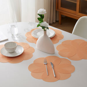 Vente en gros de napperons de cuisine tressés à fleurs en <span class=keywords><strong>vinyle</strong></span> PVC durable, napperons lavables et durables pour table à manger - Product Image 3