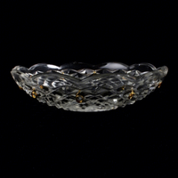 Bobeches de lustre en cristal avec broches dorées, bols en verre taillés à la machine de qualité supérieure, accessoires pour luminaires suspendus