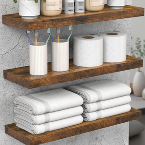 <span class=keywords><strong>Mensole</strong></span> in Legno Rustico da 15 Pollici, Minimaliste, da Parete <span class=keywords><strong>per</strong></span> Camera da Letto, Bagno, Soggiorno, Cucina, Armadio, con Tecnica di Intaglio Artigianale - Product Image 5