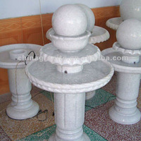 Fontaine d'eau décorative de jardin en marbre rotative, boule d'eau ronde, ornement de fontaine Feng Shui