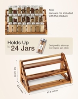 Hot Pick 3-stufiger stehender Typ Akazien holz Modernes nachhaltiges Desktop-Gewürz regal Einfache Installation der Küchen lagerung