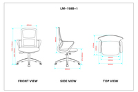 Chaises de bureau ergonomiques réglables en maille pour la maison et le bureau, avec roulettes
