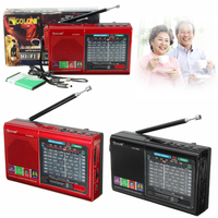 Rx-6622 Golon Rx-6622Bt Tragbares Kleines Gold AM/FM/SW1-7 9-Band Weltempfänger MP3-Player USB-Radio für Camping und Outdoor
