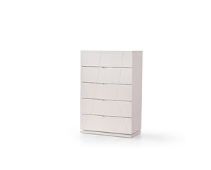Commode modulaire contemporaine à 5 tiroirs en MDF blanc pour chambre à coucher et hôpital - Product Image 1
