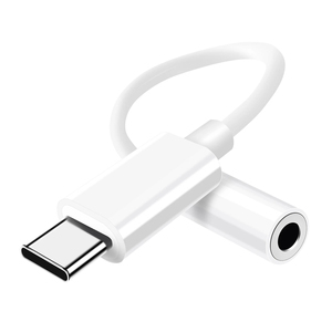 Adaptateur casque HANTAI USB 3.1 Type-C 3,5 mm mâle-femelle plaqué or CE ROHS pour mobile, iPad, voiture, microphone/MP3 - Product Image 1